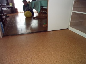 コルクフローリング貼り替え